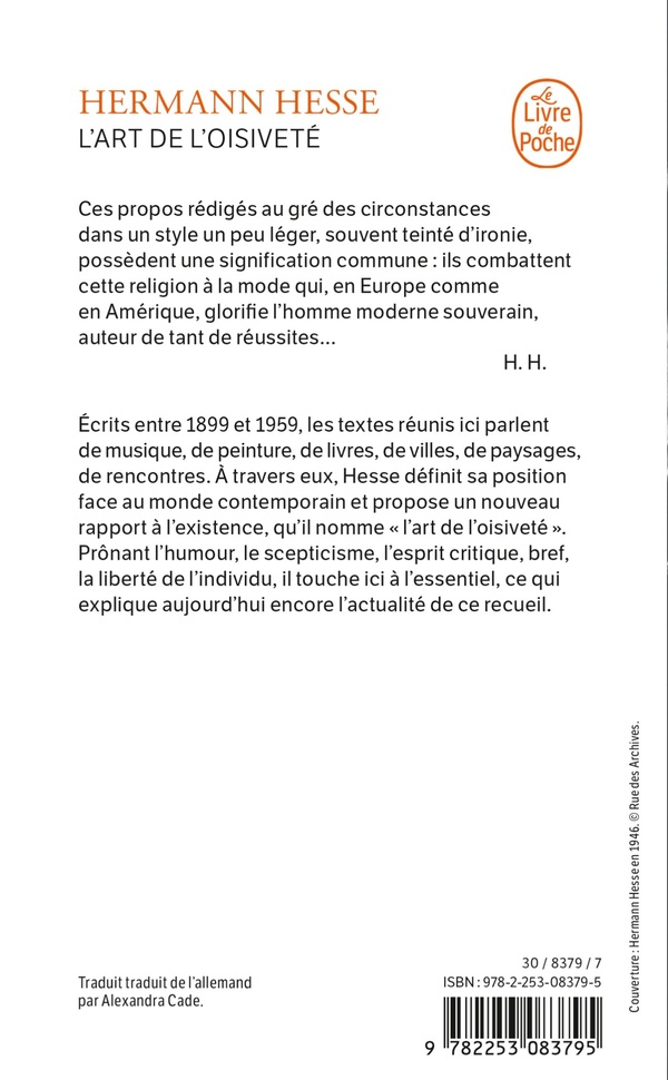 L'Art de l'oisivete