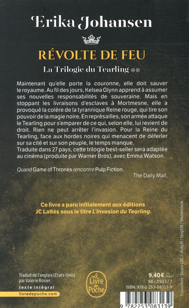 La Trilogie du Tearling, T2: la revolte de feu