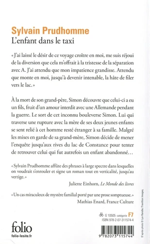 L'enfant dans le taxi
