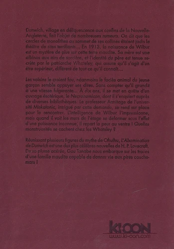 Les chefs-d'oeuvre de Lovecraft, T1 : L'abominatio