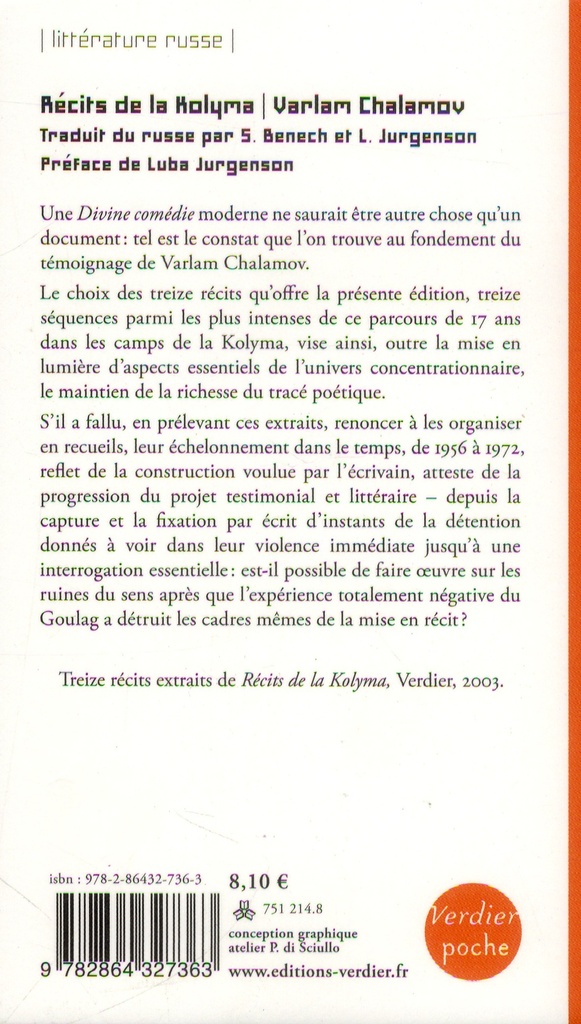 Recits de la Kolyma