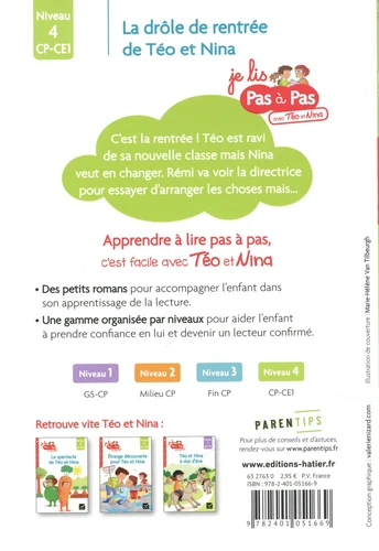 Teo et Nina Niveau 4 : La drole de rentree de Teo et Nina