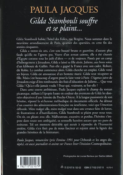 Gilda Stambouli souffre et se plaint