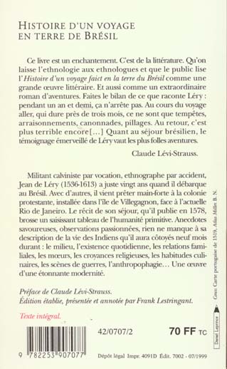 Histoire d'un voyage fait en la terre du Bresil