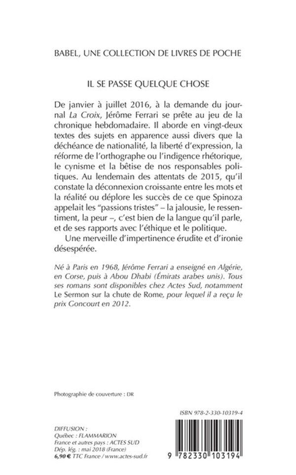 Il se passe quelque chose