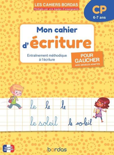 Mon cahier d'ecriture pour gaucher avec modele adaptes CP
